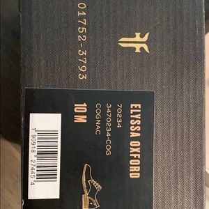 Frye Elyssa Oxford Cognac New in Box Size 10
